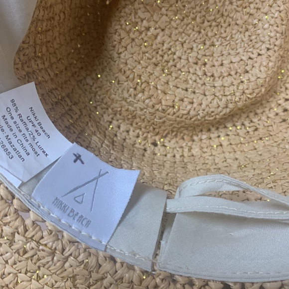 Nikki Beach Women's Natural Mazatlan Crochet Raffia Straw Western Hat - Picture 10 of 12